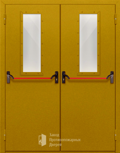 Фото двери «Двупольная со стеклом и антипаникой №65» в Куровскому