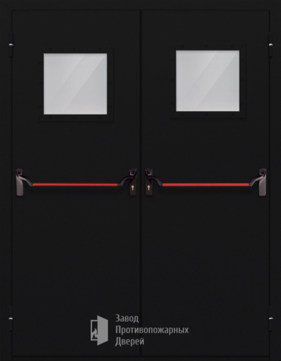 Фото двери «Двупольная со стеклом и антипаникой №54» в Куровскому