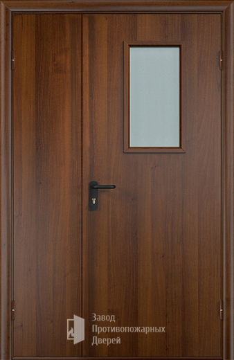 Фото двери «Полуторная МДФ со стеклом EI-30» в Куровскому