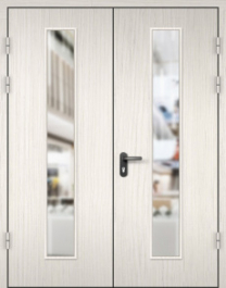 Фото двери «МДФ двупольная со стеклом №22» в Куровскому