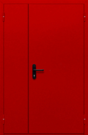 Фото двери «Полуторная глухая (красная)» в Куровскому
