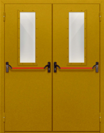 Фото двери «Двупольная со стеклом и антипаникой №65» в Куровскому
